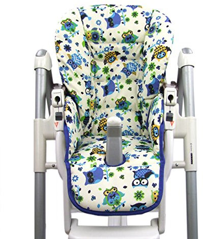 BAMBINIWELT Ersatzbezug Sitzkissen Bezug kompatibel mit Peg Perego Prima Pappa-Diner (Eule $10)