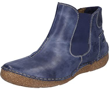 Josef Seibel Damen Chelsea Boots Fergey 63,Weite G (Normal),Wechselfußbett,uebergangsschuhe,uebergangsstiefel,flach,Blau (Ocean),42 EU