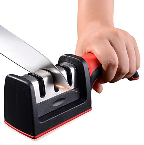 PHABULS Manual Pocket Knife Sharpeners , Sharp Pog Blade Sharpener for Repair, Grinding, Polishing Blades, New Kitchen Knife Sharpener Safe and Easy to Use