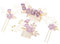 Toyvian Bridal Hair Piece 4pcs Handmade Wedding Hair Comb Clip Floral Girls Bridal Hair Accessories Rhinestone Hair Piece for Brides and Bridesmaid (Purple) Hair Combs