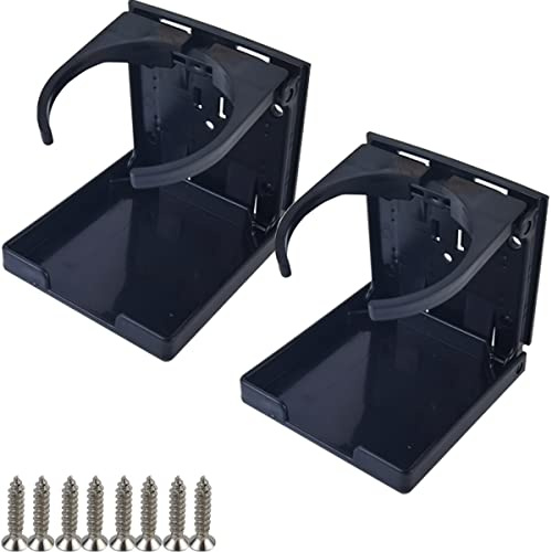 NSBELL 2PCS Adjustable Folding Drink Holder Universal Car Cup Bottle Holder for Cars Trucks Rvs Autos Boats Accessories with Wall Mounted Screws