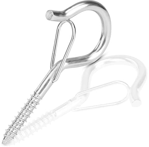 MOGADEE® 10 ganci a vite M6, ganci per viti, ganci da soffitto, con viti, ganci a vite con fusibile, per amache, tende da sole, poltrone sospese, sedie a dondolo, cavo fisso, fioriera per fiori