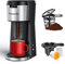 Famiworths Single Serve Coffee Maker for K Cup & Ground Coffee, With Bold Brew, One Cup Coffee Maker, 6 to 14 oz. Brew Sizes, Fits Travel Mug, Classic Black