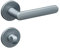 Gavroche GR Eleganz-Set – Edle Türklinken, Robust & Designstark, Für Wohnraum- & Sanitärtüren, Inkl. Buntbart-, Profilzylinder-, WC-Schließtechnik, Rundrosette, Matt Chrom-Finish