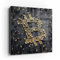 DEQORI Schlüsselkasten schwarz | 30x30 cm | Motiv Bitcoin Währungszeichen | Glas & Metall Schlüssel-Box | Schlüsselschrank mit 50 Haken + 2 Magnete | Moderne Box magnetisch & beschreibbar