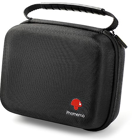 Phomemo M220 Etikettendrucker Aufbewahrungsbox,Tragbare Tasche kompatibel M220 M110 M221 M120 M250 Etikettendrucker,Halter Tasche für Etikettendrucker mit Band mit Netztasche für Zubehör(nur Tasche