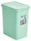 Acan Tradineur - Cubo de basura rectangular con tapa - Fabricado en Plástico - Capacidad de 28 Litros - 44,5 x 35 x 25 cm - Color Pastel Aleatorio (Rosa - Verde)