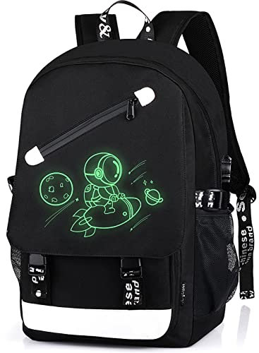 Anime-Rucksack für Jungen, Schultaschen, Büchertaschen für Jugendliche, Rakete, 18*12*5.5 inches, Rucksack, Rucksäcke
