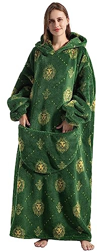 Thigies Oversized Damen Hoodie Decke,Kuschelpullover Tragbare Decke,Langer Deckenhoodie mit Ärmeln und Kapuze