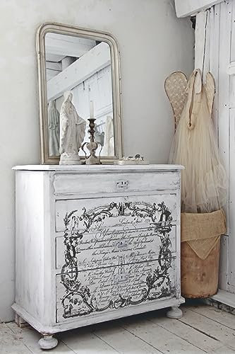 Transfer Paper Stewards Black Möbel Dekor Deco Jeanne d´Arc living Redesign Decor Transfer Papier für Möbel,Wände,Holz usw. Dekor Folie