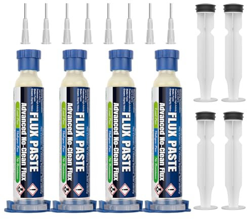 BEEYUIHF SMD flussanti per saldatura, Senza alogeni flussanti e paste per saldatura, 10mL Siringa colofonia flussi #8391 (4 pezzi )