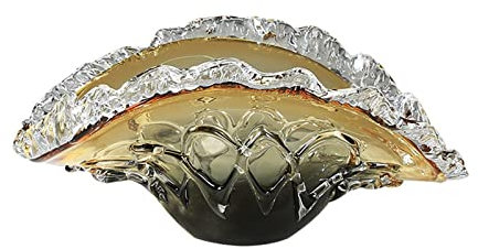Bols à Fruits Bol à Fruits en Verre Art Moderne sculpté à la Main Bol à Fruits Transparent Maison Salon Restaurant Plat de Fruits décoratif Fruit Basket