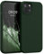 kwmobile Handyhülle für iPhone 13 Hülle, für iPhone 13 Case - Hülle Silikon - kabelloses Laden - Dunkelgrün