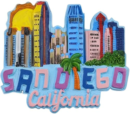 Kühlschrankmagnet San Diego California USA Souvenir Kühlschrank Dekoration Magnet handbemalt Handwerk