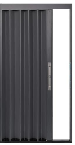 Porte Accordéon Interieur Porte Accordéon en Alliage D'aluminium avec Matériel de Montage, Verrouillage Des Portes Moustiquaires Enroulables, 24 26 28 30 32 34 36 38 40 42 46 48 50 52 56 60 70 Pouces(