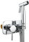 Tecmolog Kit Douchette Toilette WC Mural en Acier Inoxydable avec Flexible et Support, Eau Chaude et Froide, Chromé, WS024DF1