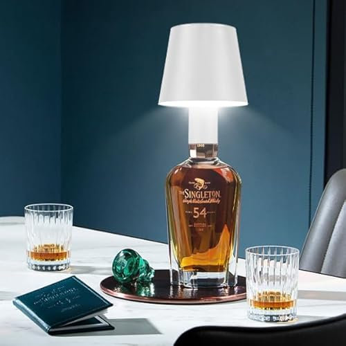 CHENBEN Flaschenlampe 3000K/4500K/6000K Flaschenlicht mit 5200 mAh Akku 7.5W Flaschenlampe Aufsatz LED IP54 Dimmbare Touch Flaschen-lampe für Innen/Außen, Familie, Restaurant, Bar(Weiß)