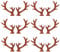 GORGECRAFT 18 Paar Mini Geweih Verzierungen Braun Weihnachts Hirsch Beflocktes Hirschgeweih Haarspangen Zubehör Rentier Elch Zweig Tiere Horn Schneemann Hand Für Stirnband Schneemann Hochzeitsfeier