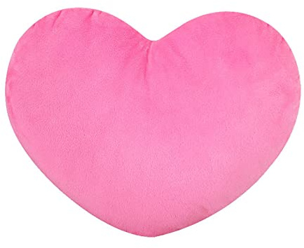 Herzkissen, Herz Kissen Kinderzimmer, Kuschelkissen Kinder Herzform Dekokissen Kopfkissen Kissen Zierkissen, Plüsch Kinderkissen für Kinderzimmer Sofa Dekoration (Rose,30 cm)