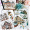 Ta Merry Scrapbook Stickers Set,18 Blätter Scrapbooking Zubehör,Journal Aufkleber,Buch Dekoratives Zubehör für Scrapbooking,Computer,Geschenkbox,Journal Dekoration (Attraction)