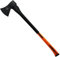 HRB Axt - Spaltaxt gehärtetem Stahl, zum Holz Spalten geeignet, Survival Axt mit ergonomischem Griff (Schwarz/Orange, 2,5 Kg)