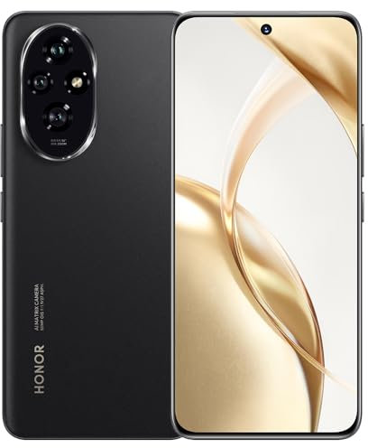 HONOR 200 Smartphone 5G 12GB RAM 512GB ROM, 66W Super Charge, 120Hz 6,7 AMOLED, Triple Cámara 50MP, Snapdragon 7 Gen 3, 5200mAh Batería, Android 14, Dual Sim, NFC,Black
