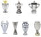 YYDSTES Mini Soccer Champions Trophy Metal Model High Simulation Football League Trophies Models Fans Collection Souvenir Desktop Ornaments Creative Gifts,A,7pc