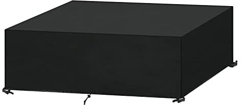 SanGlory Housse Salon de Jardin Exterieur Bache Table de Jardin, Robuste Tissu Oxford, Imperméable, Coupe-Vent, Anti-UV, Housse de Protection pour Mobilier de Jardin, Rectangulaire, 210x110x75cm