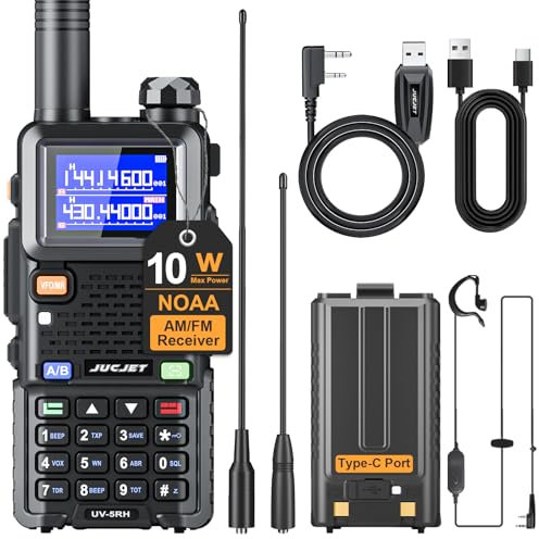 UV-5RH Walkie Talkies Long Range 1 pcs, 999CH, One Key Frequency Match, 2500mAh Type-c Rechargeable Walkie Talkies(Upgrade of UV-5R)