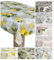 laro Wachstuch-Tischdecke Wachstischdecke Gartentischdecke, Muster:Zitronen Blütenpracht, Größe:140x400