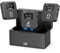 LEKATO Wireless In-Ear Monitor System with Charging Case,Professional 2.4G Stereo Wireless IEM System with Transmitter Beltpack Receiver for Studio, Band Rehearsal,Small Gig