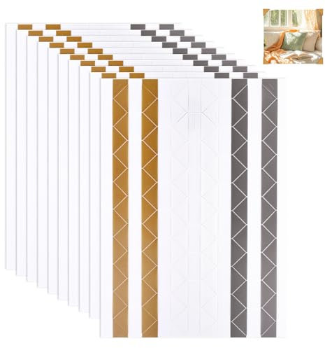Qiimenguer 2448 Stück Fotoecken Selbstklebend，Fotoecken Zum Einkleben von Fotos, Aufbewahren von Alben, Scrapbooking, DIY-Handbooking, Basteln, Randaufkleber(Gold, Silber und Weiß)
