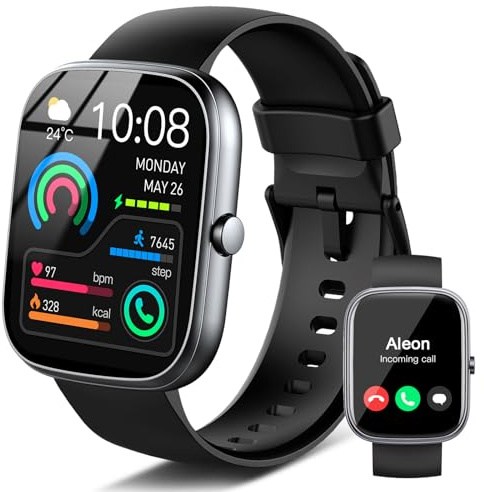 Smartwatch Uomo Donna, 1,91 HD Orologio Smartwatch Uomo con Effettua/Risposta Chiamate,Smart Watch Tracker 110+ Modalità Sportive con Contapassi/Sonno/Cardiofrequenzimetro per Android iOS | Smartwatch Pedometro Frequenza Cardiaca SpO2 Monitor Sonno, 113+Sport Orologio Sport, Impermeabile IP68 Android iOS Nero