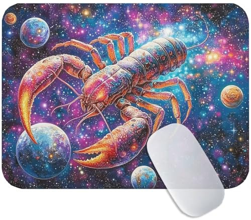 Tapis de Souris Scorpion Gaming Petite 260 x 210 x 3 mm, Tapis Souris Univers, Base Anti-Dérapante en Caoutchouc, Surface Micro-Tissée pour Précision, Silencieux, pour Usage Bureau, Télétravail M3-17