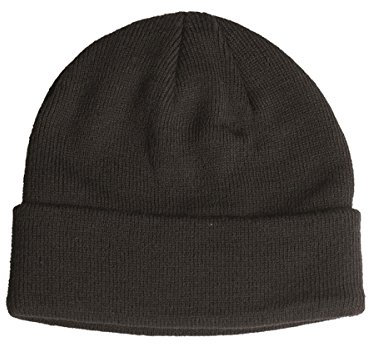 MFH Rollmütze Polyacryl Feinstrick doppelt gelegt Strickmütze Wintermütze Mütze (Schwarz)
