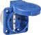 SiRoX Schutzkontakt-Einbau-Steckdosen IP54 blau RAL 5017 rückwärtig 70 x 70 mm 56 x 56 mm