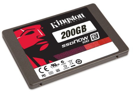 Kingston TECHNOLOGY SSDNow E100 200 GB Hard Drive – 200 GB (Solid, Serial ATA III, 535 MB/s, 6.35 cm (2.5 ), Black, Grey, Red, White, 0.5 W)