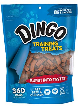 Dingo Soft and Chewy Training Dog Treats Made with Real Beef and Chicken for Small, Medium, and Large Dogs 360-Count