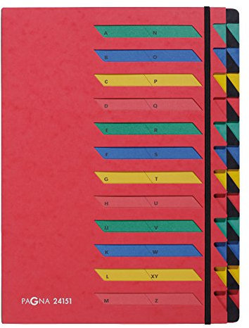 Pagna Deskorganizer Classic (Sammelmappe, 24 Fächer, A-Z) rot