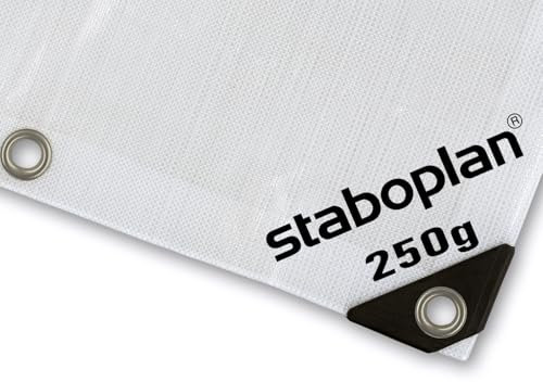 STABOPLAN 250g Staboplan Abdeckplane aus PE-Bändchengewebe mit stabilen rostfreien Ösen in diversen Größen erhältlich. Reißfest und wasserdicht. 6x8m