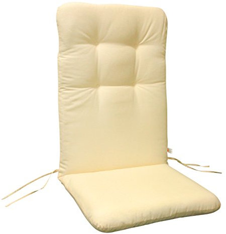 IND-70403-AUHL Sitzauflage Hochlehner Relax, Polsterauflage mit Kreissteppung, 117 x 50 x 5 cm, Beige