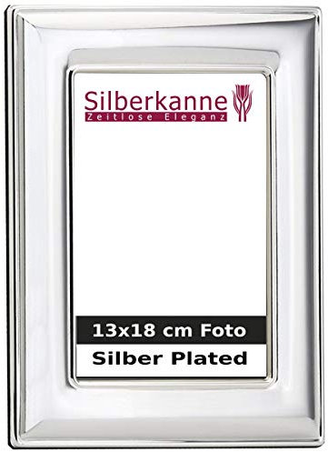 SILBERKANNE Bilderrahmen Classic für 13x18cm Foto Premium Silber Plated edel versilbert in Top Verarbeitung.