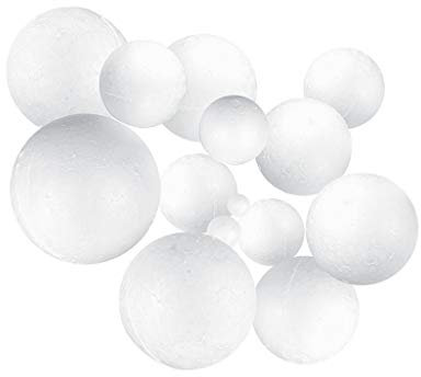 Polystyrene Balls 30mm Foam Balls for Crafts, Cupcakes, Craft Modelling Polystyrene Spheres 50 Units