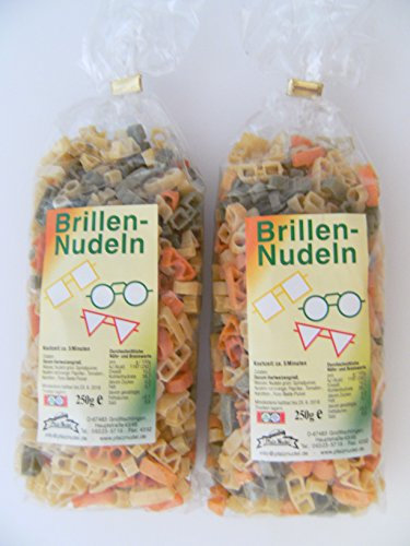 Pfalznudel Streuteile Brillen aus Nudelteig, 2X 250 g, Nudeln, Pasta, Dekoration, Delikatesse