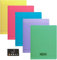 Lot de 5 Cahiers 24 x 32-48 pages - couverture polypro - grands carreaux + 1 Index Adhésif Blumie.