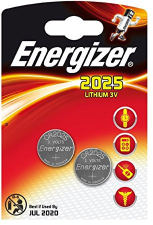 Lot de 2 Piles Bouton Lithium CR2025 sous Emballage