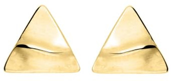 My Gold Damen Dreieck Ohrringe Echtes Gelbgold 375/750 Gold (9/18 Karat) 6mm x 7mm Triangel Damenohrringe Goldohrringe