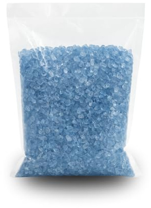 Doubleyou Geovlies & Baustoffe Glas Splitt 5 kg | 5–10 mm Azurblau | Recycelter Glaskies für Garten & Deko | Ideal für Landschaftsbau, Teichrand, Vasen, Barfußwege | Edle Optik & langlebig