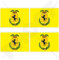 NEAPEL Provinz Flagge ITALIEN, Provinz Neapel Italienisch 50mm Auto & Motorrad Aufkleber, x4 Vinyl Stickers