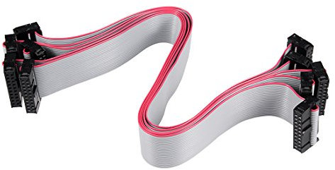 sourcing map 5 Stück Flachbandkabel Buchse IDC 20 Pins Stecker 30cm 2.54mm Steigung